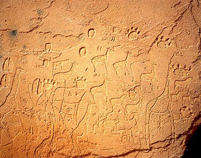 Engravings Rock Art Petroglyphs Petroglyph Twyfelfontein Namibia Africa