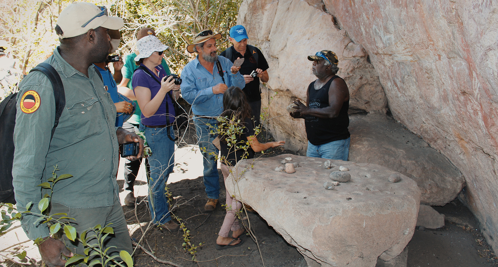 Participants in Getty Conservation Institute rock art workshops in Kakadu 2014