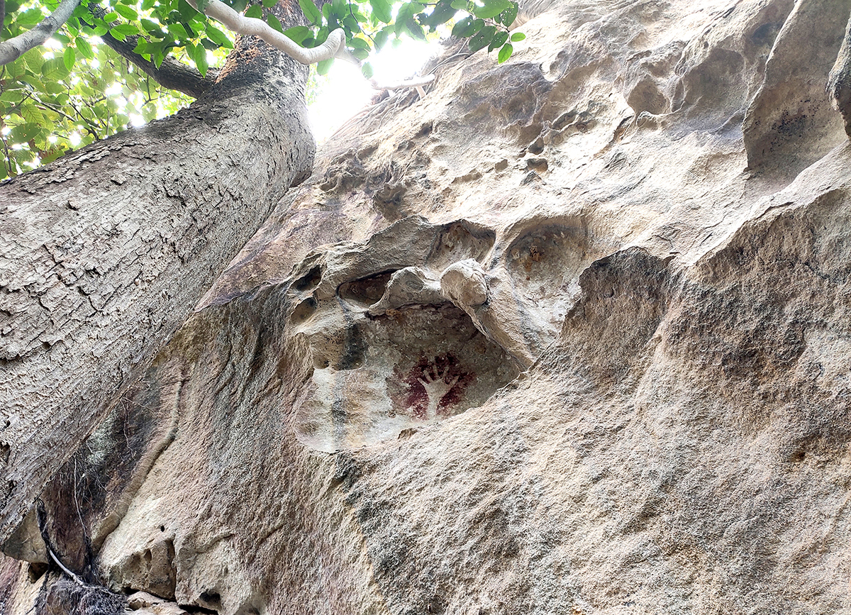 Hand Stencils Forest of Korba Chhattisgarh India Meenakshi Dubey-Pathak