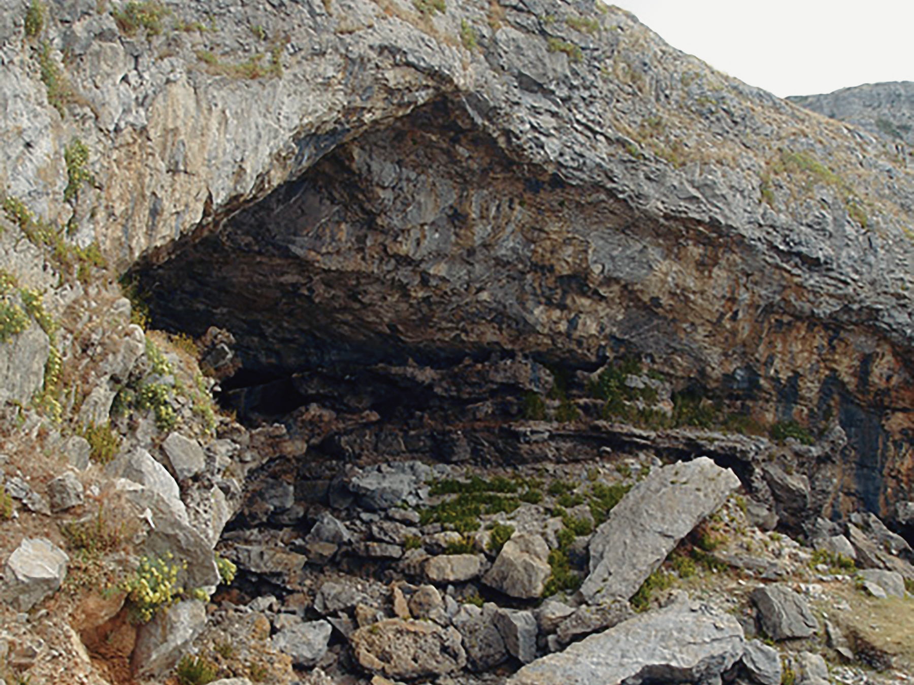 The mouth of the Bacon Hole sea cave, now overlooking the Bristol Channel