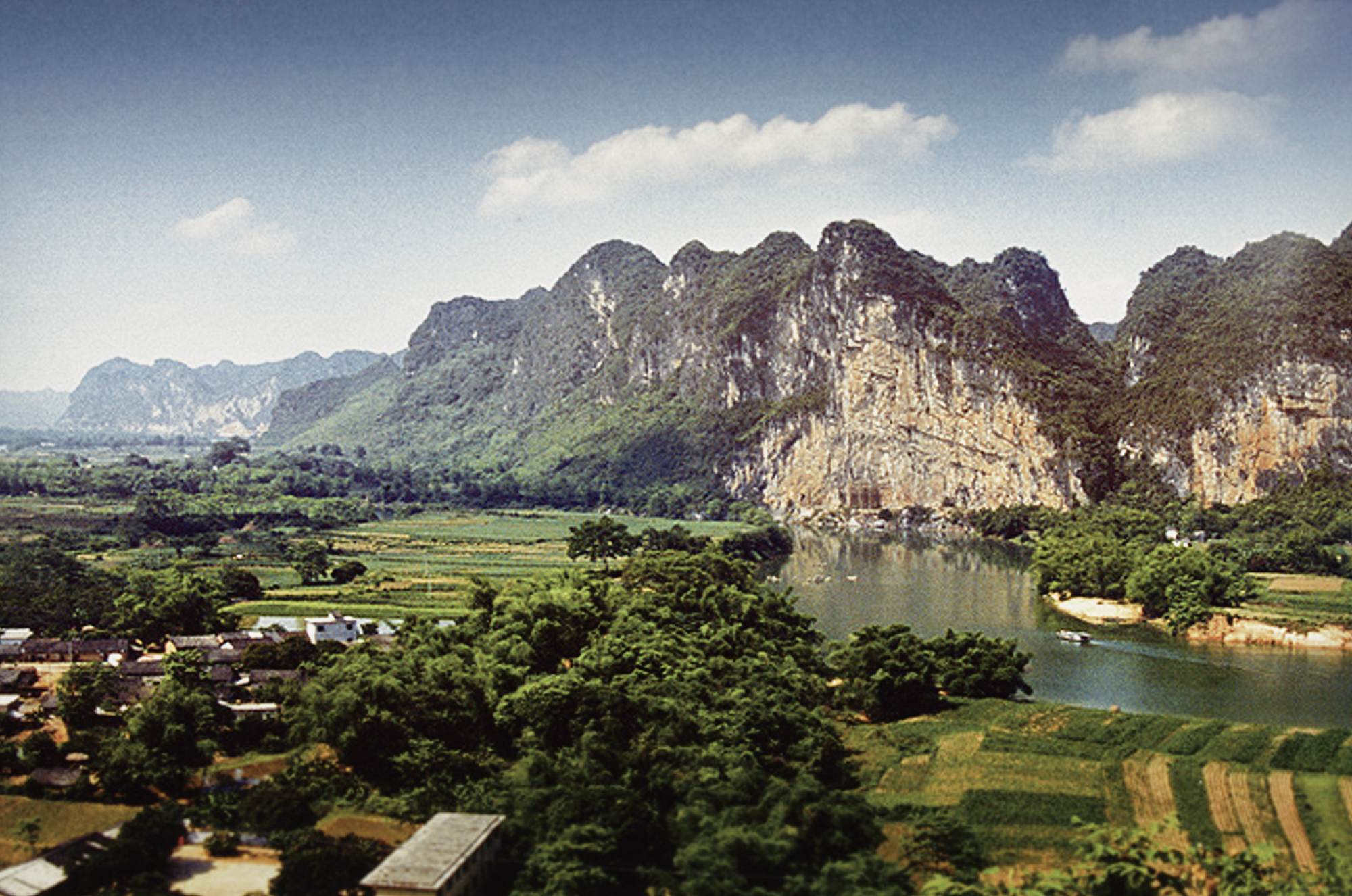 Landscape around Huashan Rock Art Archaeology China