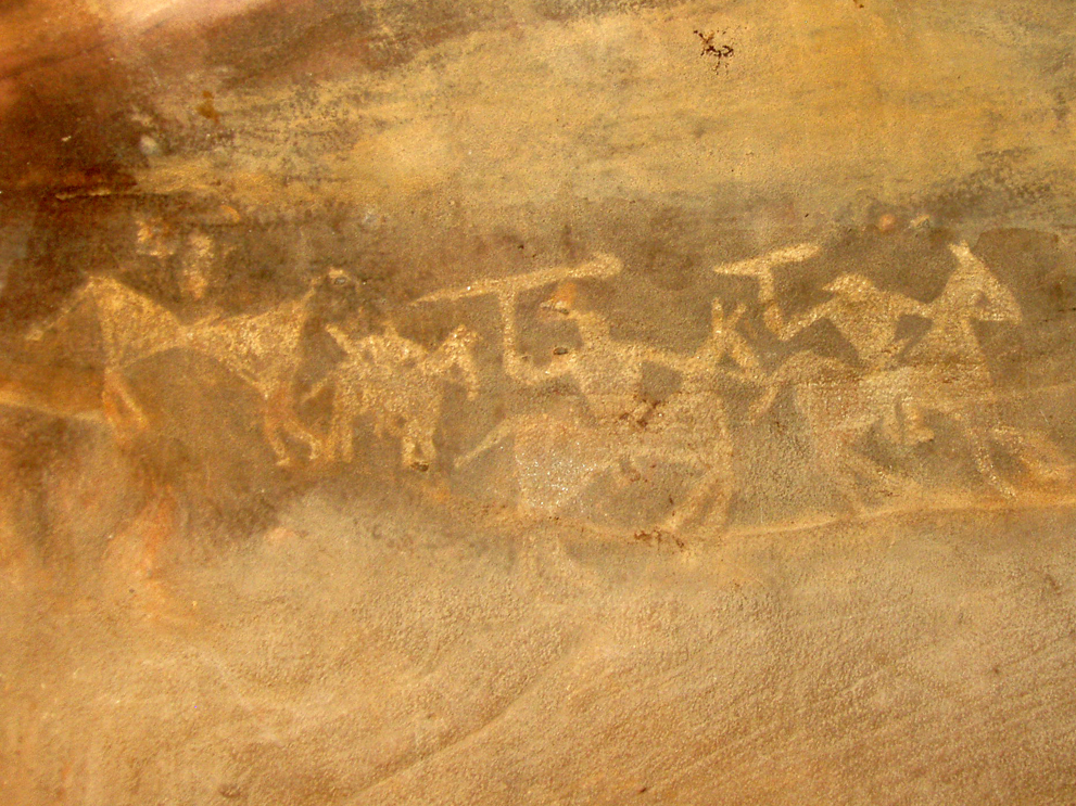 India Rock Art Cave Paintings Bhimbetka World Heritage List UNESCO Bradshaw Foundation