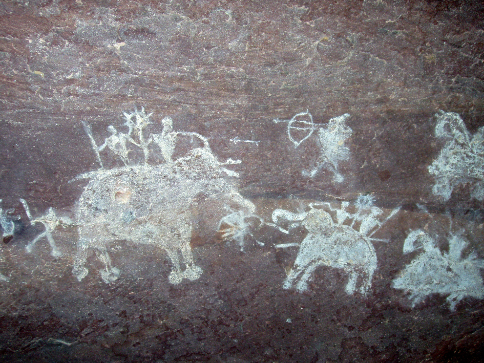 India Rock Art Cave Paintings Bhimbetka World Heritage List UNESCO Bradshaw Foundation