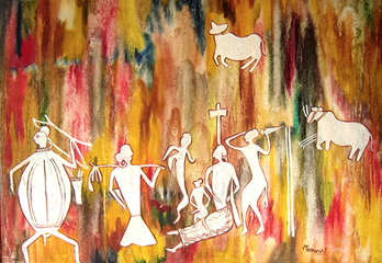 India Rock Art Paintings Contemporary Art