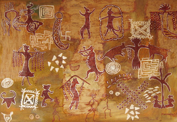 India Rock Art Paintings Contemporary Art