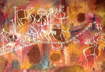 India Rock Art Paintings Contemporary Art