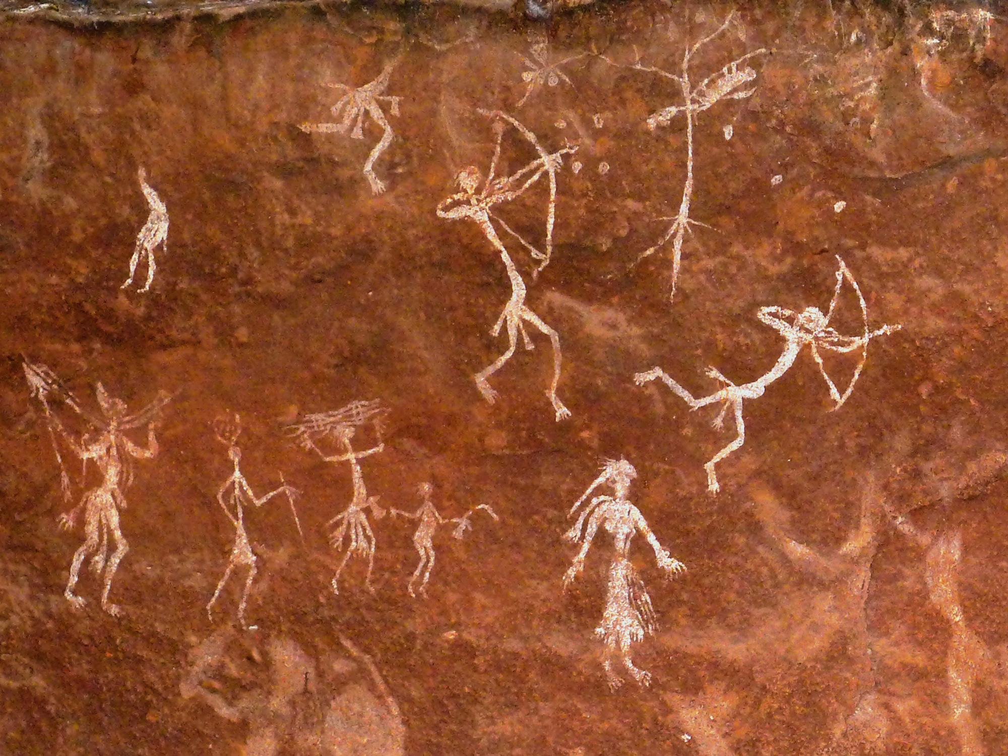 India Prehistoric Rock Art Paintings Pachmarhi Hills