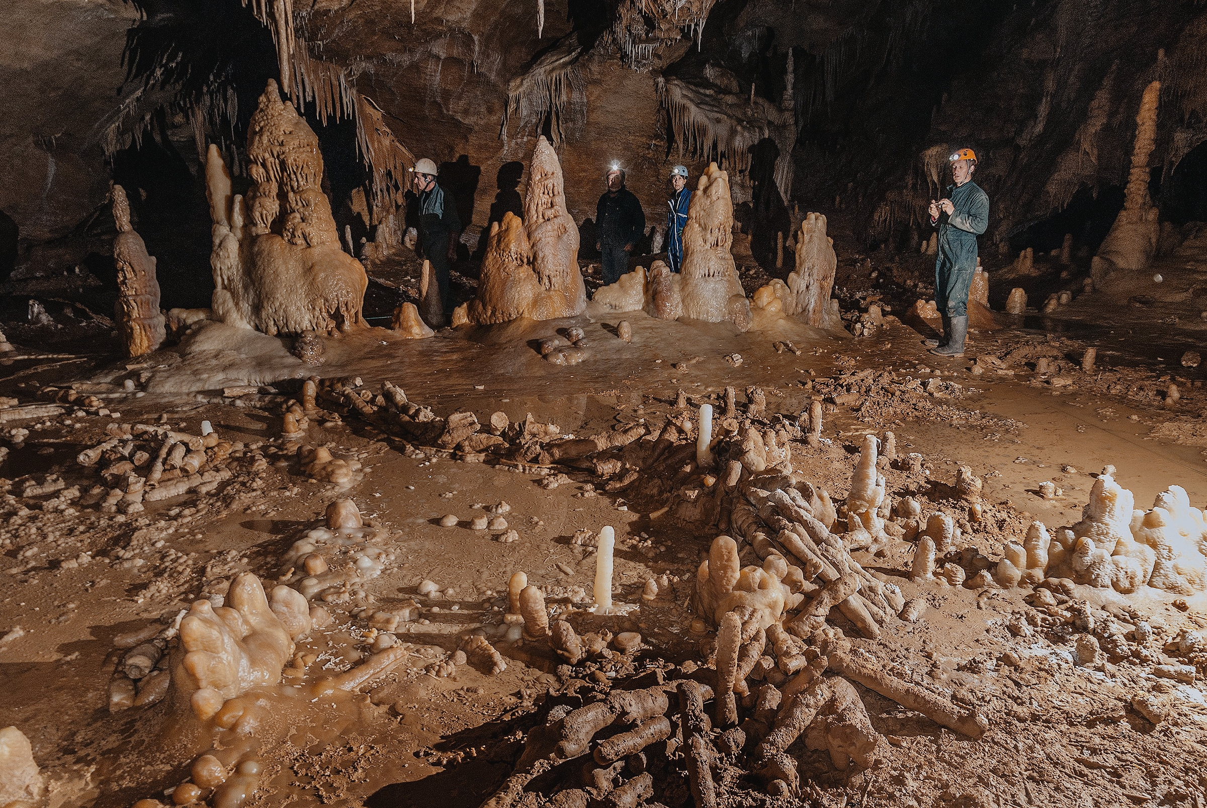 Bruniquel Cave is an archeological site near Bruniquel, in an area which has many paleolithic sites, east of Montauban in southwestern France