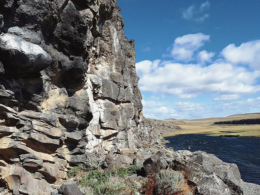 Rock Art Network Volcanic surface were rock art appear in Rio Chico South America Argentina Chile Archaeology