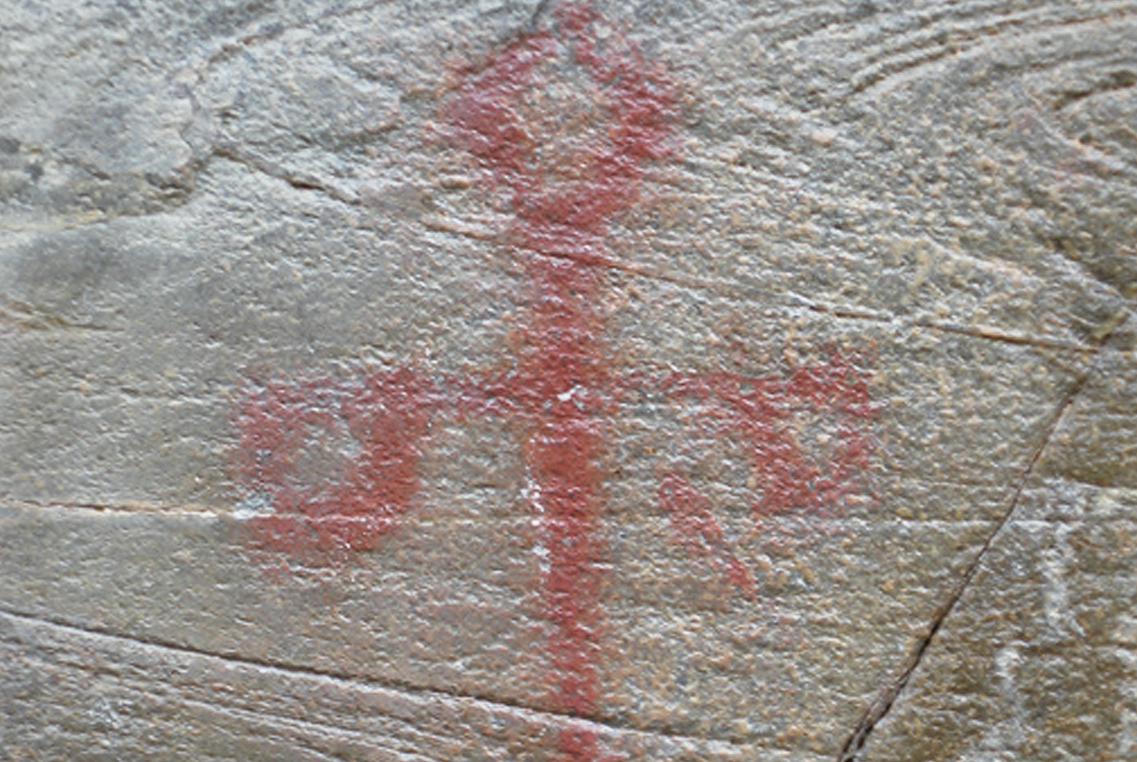 Human at Transfarelv Rock Art Alta Norway UNESCO World Heritage Museum